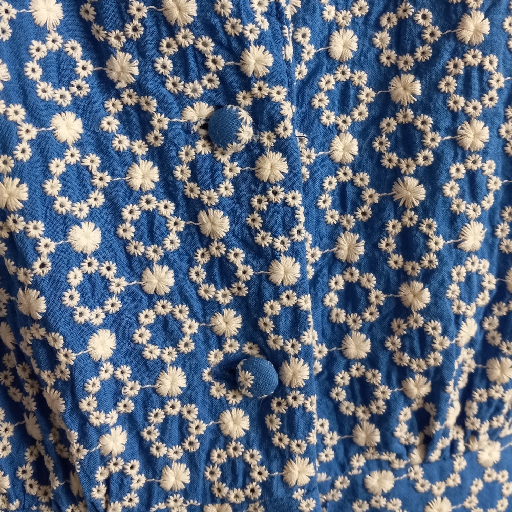 Tuckernuck Pomander Place Blue Eyelet Sleeveless Noelle Maxi Dress S - Picture 8 of 16